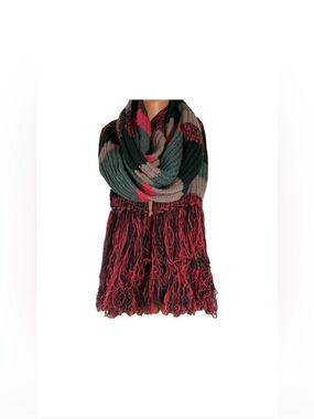 Burberry Multi Knit Multi Color Wool Cashmere Scarf